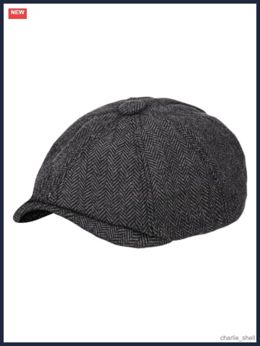 Herringbone Newsboy Flat Cap Men 8 Panel Vintage Driving Golf Hat